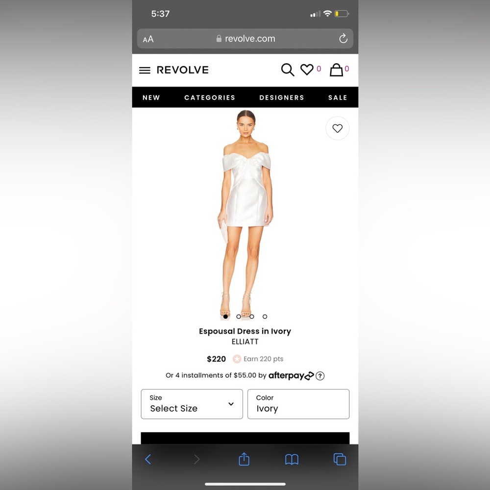 Elliatt Espousal white mini dress